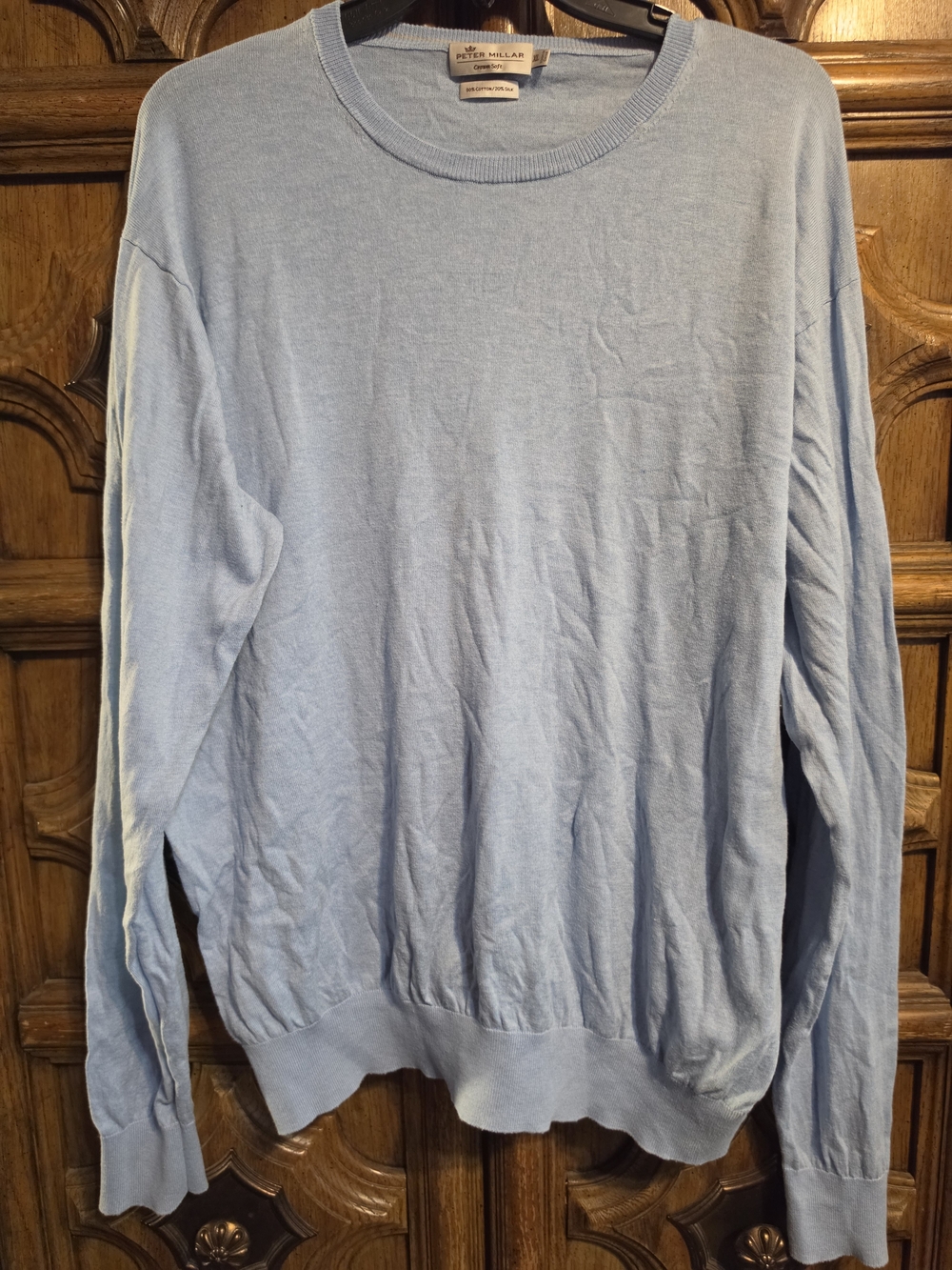 Peter Millar XL Men's Light Blue Crewneck Sweater